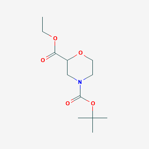 ETHYL 4-BOC-2-MORPHOLINECARBOXYLATE structure, CAS 768371-16-0