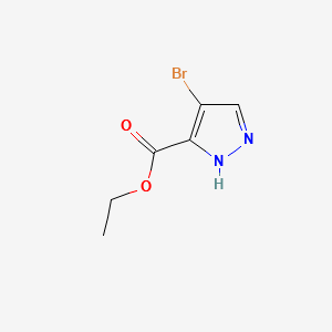 ETHYL 4-BROMO-1H-PYRAZOLE-3-CARBOXYLATE structure, CAS 5932-34-3