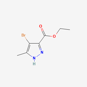 ETHYL 4-BROMO-5-METHYL-1H-PYRAZOLE-3-CARBOXYLATE structure, CAS 6076-14-8