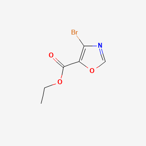 ETHYL 4-BROMOOXAZOLE-5-CARBOXYLATE structure, CAS 1258283-17-8