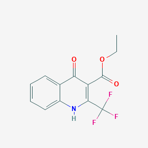 ETHYL 4-HYDROXY-2-(TRIFLUOROMETHYL)QUINOLINE-3-CARBOXYLATE structure, CAS 75999-59-6