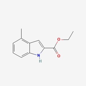 ETHYL 4-METHYL-1H-INDOLE-2-CARBOXYLATE structure, CAS 16732-80-2