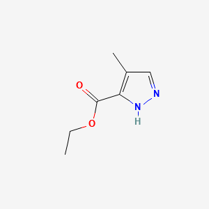 ETHYL 4-METHYL-1H-PYRAZOLE-5-CARBOXYLATE structure, CAS 6076-12-6