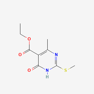 ETHYL 4-METHYL-2-(METHYLTHIO)-6-OXO-1,6-DIHYDROPYRIMIDINE-5-CARBOXYLATE structure, CAS 344361-90-6