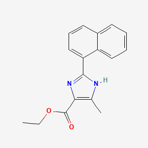 ETHYL 4-METHYL-2-(NAPHTHALEN-1-YL)-1H-IMIDAZOLE-5-CARBOXYLATE structure, CAS 115835-55-7