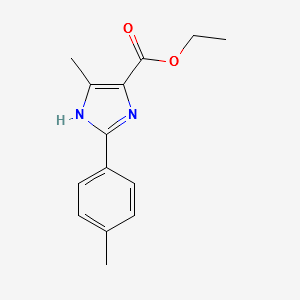 ETHYL 4-METHYL-2-(P-TOLYL)-1H-IMIDAZOLE-5-CARBOXYLATE structure, CAS 115868-55-8