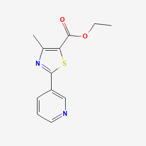 ETHYL 4-METHYL-2-(PYRIDIN-3-YL)THIAZOLE-5-CARBOXYLATE structure, CAS 39091-00-4