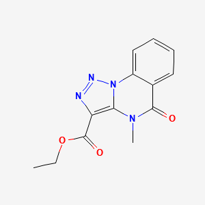 ETHYL 4-METHYL-5-OXO-4,5-DIHYDRO-[1,2,3]TRIAZOLO[1,5-A]QUINAZOLINE-3-CARBOXYLATE structure, CAS 176692-55-0