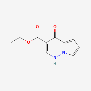 ETHYL 4-OXO-1,4-DIHYDROPYRROLO[1,2-B]PYRIDAZINE-3-CARBOXYLATE structure, CAS 156335-37-4