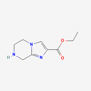 ETHYL 5,6,7,8-TETRAHYDROIMIDAZO[1,2-A]PYRAZINE-2-CARBOXYLATE structure, CAS 91476-82-3