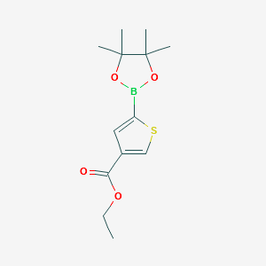 ETHYL 5-(4,4,5,5-TETRAMETHYL-1,3,2-DIOXABOROLAN-2-YL)THIOPHENE-3-CARBOXYLATE structure, CAS 960116-27-2