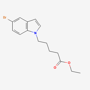 ETHYL 5-(5-BROMO-1H-INDOL-1-YL)PENTANOATE structure, CAS 1065074-72-7