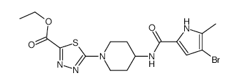 ETHYL 5-{4-[(4-BROMO-5-METHYL-1H-PYRROLE-2-CARBONYL)AMINO]PIPERIDIN-1-YL}-[1,3,4]THIADIAZOLE-2-CARBOXYLATE structure, CAS 848501-85-9