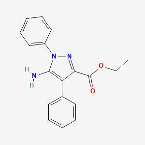ETHYL 5-AMINO-1,4-DIPHENYL-1H-PYRAZOLE-3-CARBOXYLATE structure, CAS 1187172-27-5