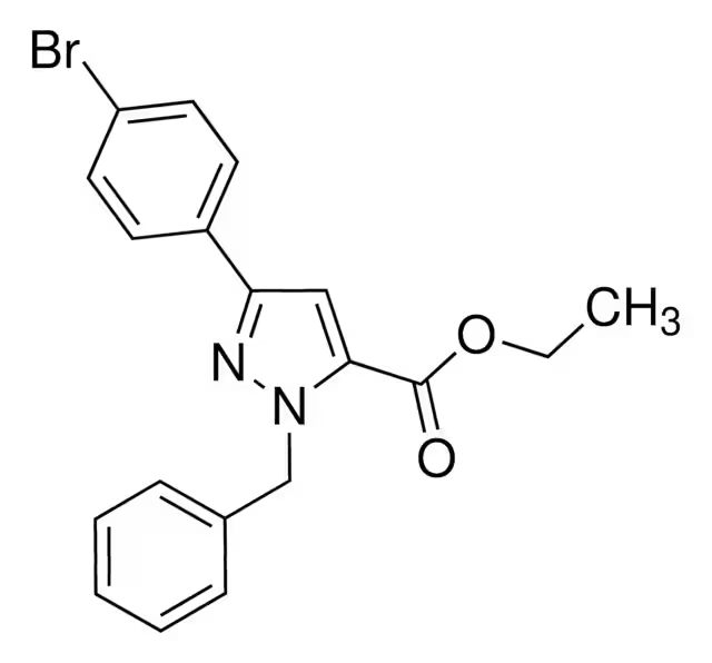 ETHYL 5-AMINO-1-(4-BROMOPHENYL)-4-CYANO-1H-PYRAZOLE-3-CARBOXYLATE structure, CAS 96723-27-2
