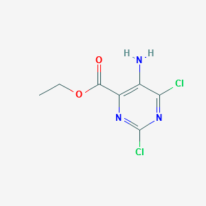 ETHYL 5-AMINO-2,6-DICHLOROPYRIMIDINE-4-CARBOXYLATE structure, CAS 54368-62-6