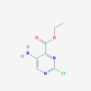 ETHYL 5-AMINO-2-CHLOROPYRIMIDINE-4-CARBOXYLATE structure, CAS 59950-50-4