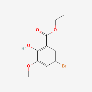 ETHYL 5-BROMO-2-HYDROXY-3-METHOXYBENZOATE structure, CAS 773134-68-2