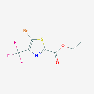 ETHYL 5-BROMO-4-(TRIFLUOROMETHYL)THIAZOLE-2-CARBOXYLATE structure, CAS 1086393-21-6