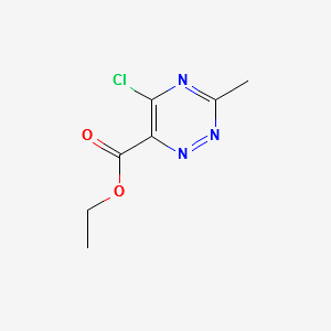 ETHYL 5-CHLORO-3-METHYL-1,2,4-TRIAZINE-6-CARBOXYLATE structure, CAS 141872-16-4