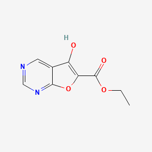 ETHYL 5-HYDROXYFURO[2,3-D]PYRIMIDINE-6-CARBOXYLATE structure, CAS 1009333-94-1