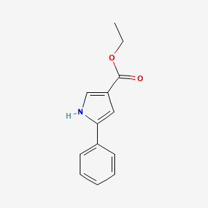 ETHYL 5-PHENYL-1H-PYRROLE-3-CARBOXYLATE structure, CAS 161958-61-8