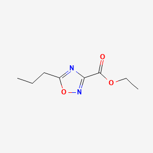 ETHYL 5-PROPYL-1,2,4-OXADIAZOLE-3-CARBOXYLATE structure, CAS 1245647-37-3