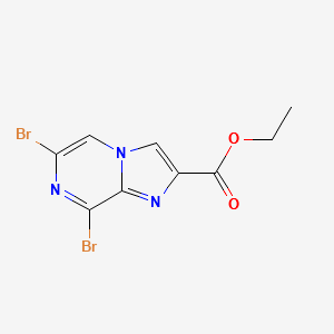 ETHYL 6,8-DIBROMOIMIDAZO[1,2-A]PYRAZINE-2-CARBOXYLATE structure, CAS 87597-21-5