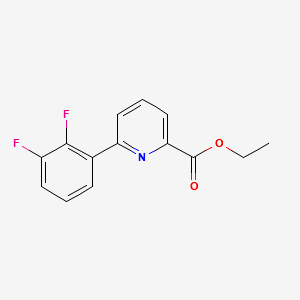 ETHYL 6-(2,3-DIFLUOROPHENYL)PICOLINATE structure, CAS 1261831-63-3
