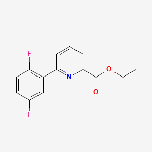 ETHYL 6-(2,5-DIFLUOROPHENYL)PICOLINATE structure, CAS 1330750-30-5