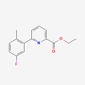 ETHYL 6-(5-FLUORO-2-METHYLPHENYL)PICOLINATE structure, CAS 1330750-37-2