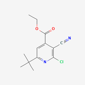 ETHYL 6-(TERT-BUTYL)-2-CHLORO-3-CYANOISONICOTINATE structure, CAS 175204-47-4