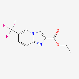 ETHYL 6-(TRIFLUOROMETHYL)IMIDAZO[1,2-A]PYRIDINE-2-CARBOXYLATE structure, CAS 860457-99-4