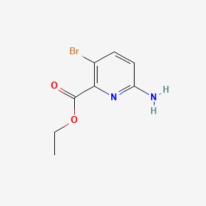 ETHYL 6-AMINO-3-BROMOPICOLINATE structure, CAS 1214332-35-0