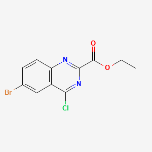 ETHYL 6-BROMO-4-CHLOROQUINAZOLINE-2-CARBOXYLATE structure, CAS 1159976-38-1