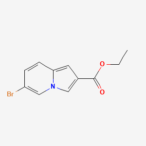 ETHYL 6-BROMOINDOLIZINE-2-CARBOXYLATE structure, CAS 1251014-35-3