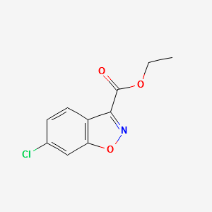 ETHYL 6-CHLOROBENZO[D]ISOXAZOLE-3-CARBOXYLATE structure, CAS 203259-52-3