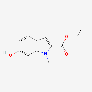 ETHYL 6-HYDROXY-1-METHYL-1H-INDOLE-2-CARBOXYLATE structure, CAS 344936-66-9