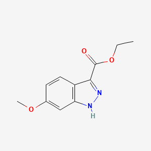 ETHYL 6-METHOXY-1H-INDAZOLE-3-CARBOXYLATE structure, CAS 858671-77-9