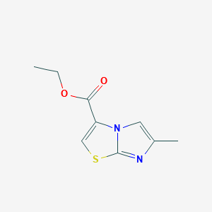 ETHYL 6-METHYLIMIDAZO[2,1-B]THIAZOLE-3-CARBOXYLATE structure, CAS 1131588-44-7
