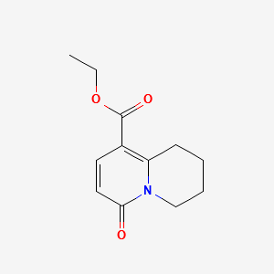 ETHYL 6-OXO-2,3,4,6-TETRAHYDRO-1H-QUINOLIZINE-9-CARBOXYLATE structure, CAS 164366-29-4
