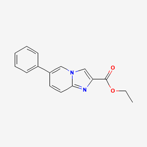 ETHYL 6-PHENYLIMIDAZO[1,2-A]PYRIDINE-2-CARBOXYLATE structure, CAS 1173694-01-3