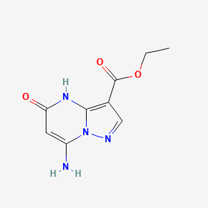 ETHYL 7-AMINO-5-HYDROXYPYRAZOLO[1,5-A]PYRIMIDINE-3-CARBOXYLATE structure, CAS 90674-09-2