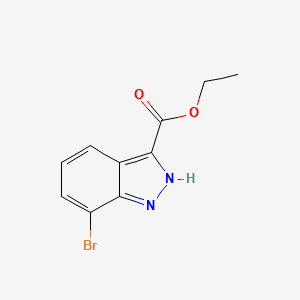 ETHYL 7-BROMO-1H-INDAZOLE-3-CARBOXYLATE structure, CAS 885279-56-1