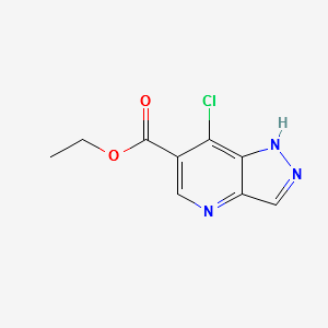 ETHYL 7-CHLORO-1H-PYRAZOLO[4,3-B]PYRIDINE-6-CARBOXYLATE structure, CAS 100478-04-4