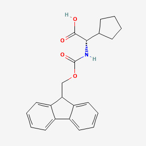 FMOC-L-CYCLOPENTYLGLYCINE structure, CAS 220497-61-0