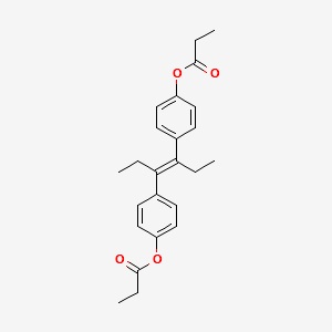 HEX-3-ENE-3,4-DIYLBIS(4,1-PHENYLENE) DIPROPIONATE structure, CAS 130-80-3
