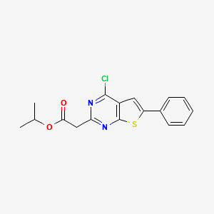 ISOPROPYL 2-(4-CHLORO-6-PHENYLTHIENO[2,3-D]PYRIMIDIN-2-YL)ACETATE structure, CAS 885460-48-0