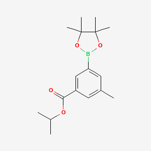 ISOPROPYL 3-METHYL-5-(4,4,5,5-TETRAMETHYL-1,3,2-DIOXABOROLAN-2-YL)BENZOATE structure, CAS 1218791-30-0