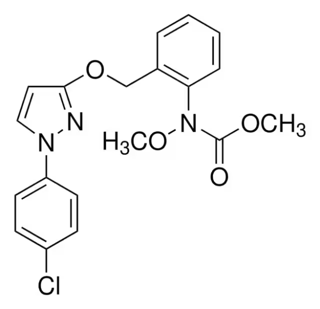 METHYL (2-(((1-(4-CHLOROPHENYL)-1H-PYRAZOL-3-YL)OXY)METHYL)PHENYL)(METHOXY)CARBAMATE structure, CAS 175013-18-0